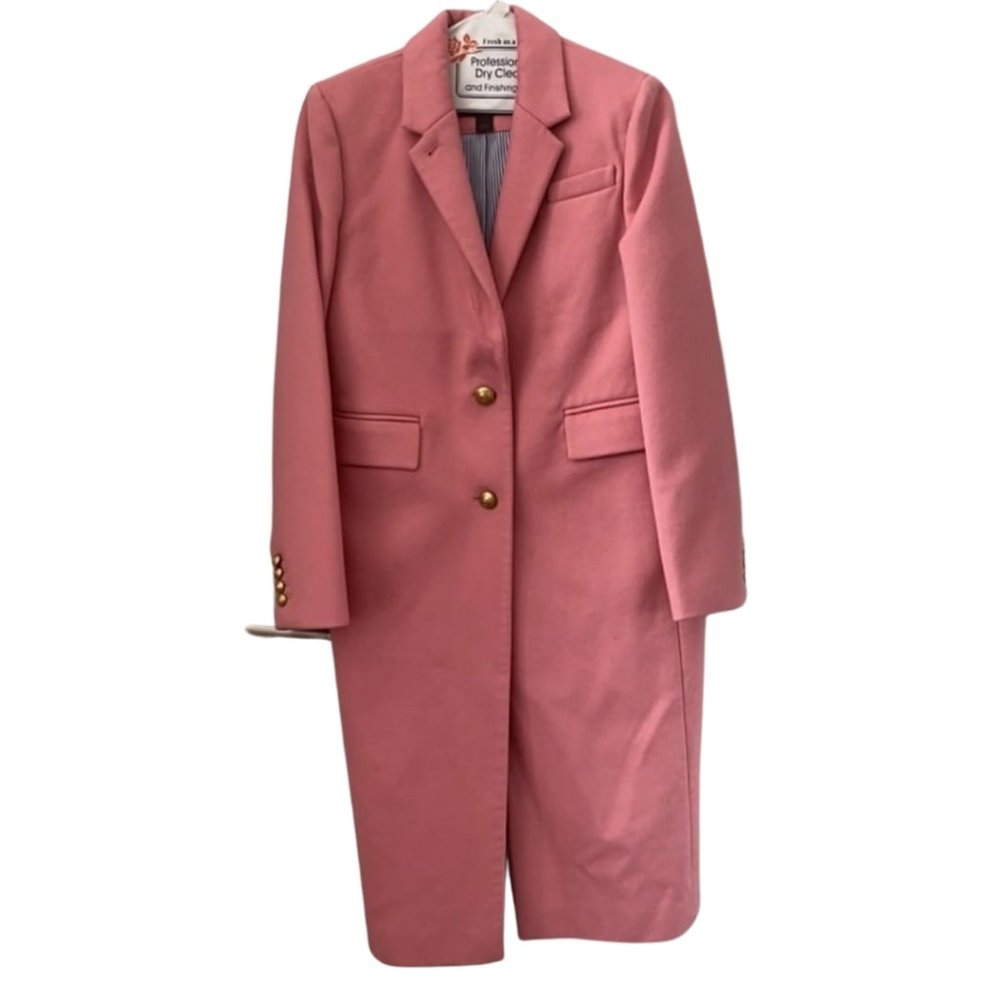 Long blazer coat in pink